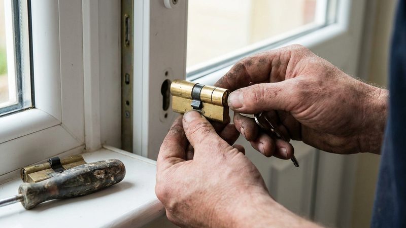 Changing a euro-cylinder door barrel and lock